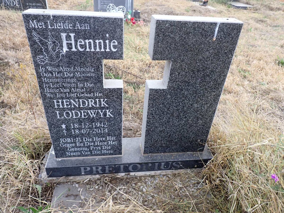 PRETORIUS Hendrik Lodewyk 1942-2014