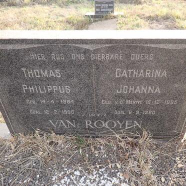 ROOYEN Thomas Philippus, van 1884-1958 & Catharina Johanna V.D. MERWE 1885-1960