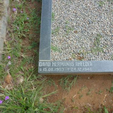 RHEEDER David Hermanus 1903-1946