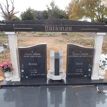 ROTHMAN Hennie 1932-2002 & Sarie 1931-1990 :: ROTHMAN Basie 1953-2006_1