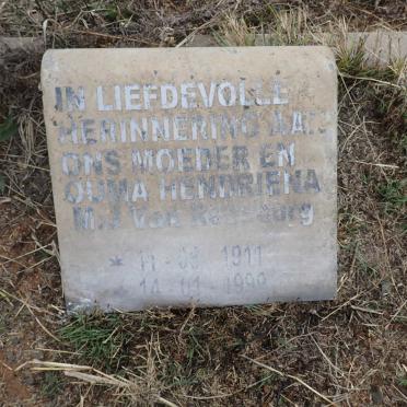 RENSBURG Hendriena M., van 1911-1999