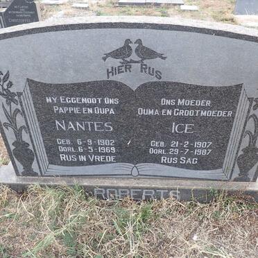 ROBERTS Nantes 1902-1969 & Ice 1907-1987