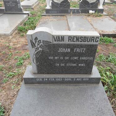 RENSBURG Johan Fritz, van 1903-1979