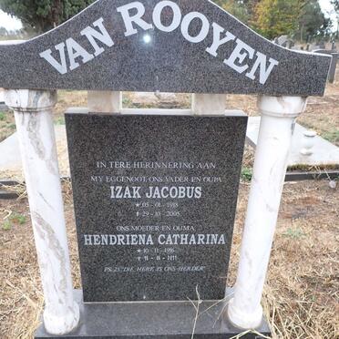 ROOYEN Izak Jacobus, van 1918-2005 & Hendriena Catharina 1916-2011