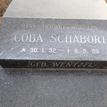 SCHABORT Coba nee WENTZEL 1932-1993