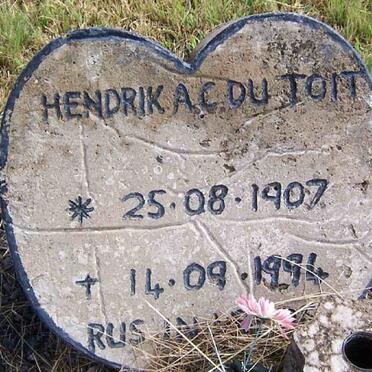 TOIT Hendrik A.C., du 1907-1994