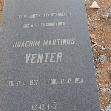 VENTER Joachim Marthinus 1907-1988