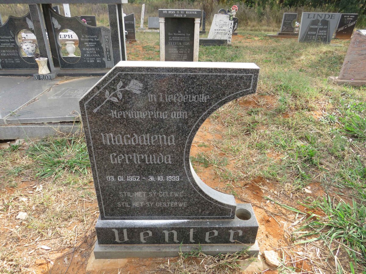 VENTER Magdalena Gertruida 1952-1999