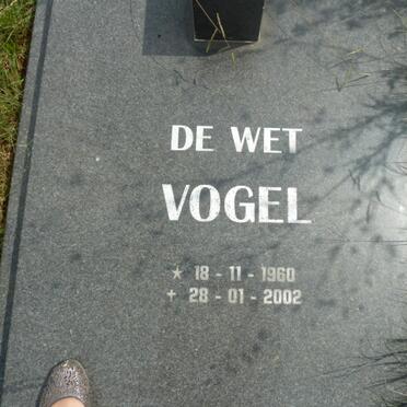 VOGEL de Wet 1960-2002
