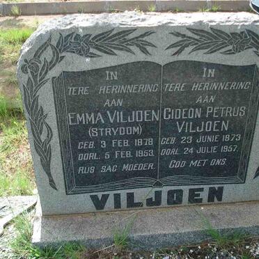 VILJOEN Gideon Petrus 1873-1957 &amp; Emma STRYDOM 1878-1953