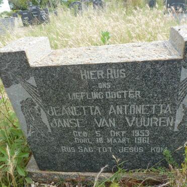 VUUREN Jeanetta Antonetta, Janse van 1953-1961