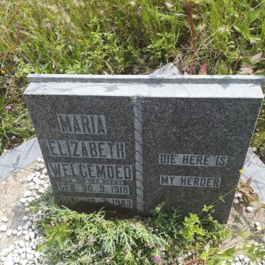 WELGEMOED Maria Elizabeth nee VAN DER MERWE 1918-1983