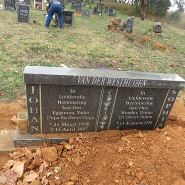 WESTHUIZEN Johan, van der 1930-2007 & Sophia 1935-