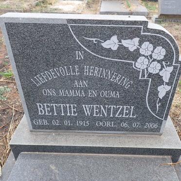 WENTZEL Bettie 1915-2006
