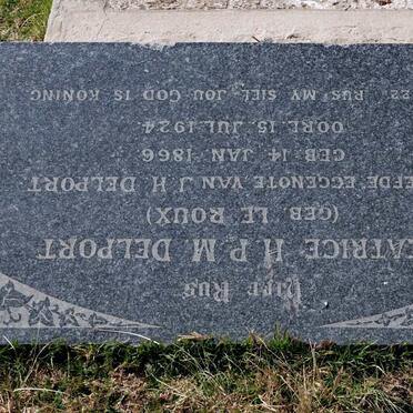 DELPORT Beatrice H.P.M. nee LE ROUX 1866-1924