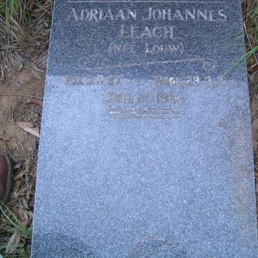 LEACH Adriaan Johannes nee LOUW 1897-1971