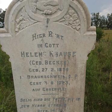 KRAUSE Helene nee BECKER 1890-1923