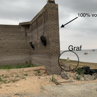 Free State, HEILBRON district, Deneysville, Vaaldam, Submerged grave