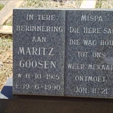 GOOSEN Maritz 1915-1990