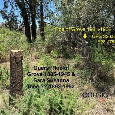 Free State, HEILBRON district, Deneysville, Vaaldam, Grooteiland_3, Single grave