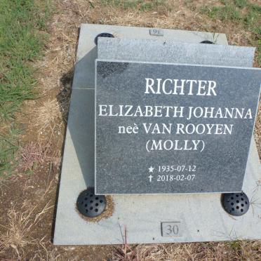 RICHTER Elizabeth Johanna nee VAN ROOYEN 1935-2018