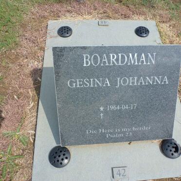 BOARDMAN Gesina Johanna 1964-