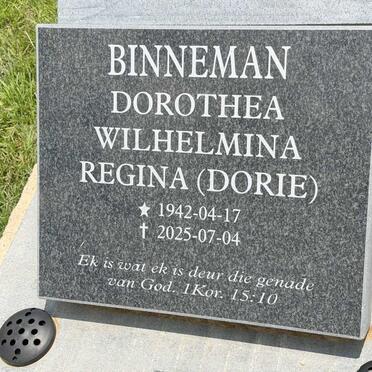 BINNEMAN Dorothea Wilhelmina Regina 1942-2025