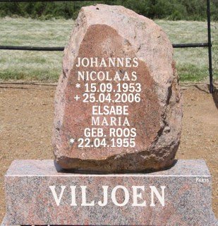 VILJOEN Johannes Nicolaas 1953-2006 &amp; Elsabe Maria ROOS 1955-