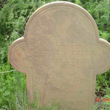 HEYMANS Johanna Christina neé VAN DER MERWE 1853-1942