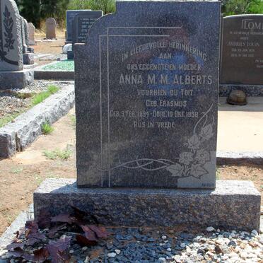 ALBERTS Anna M.M. formerly DU TOIT nee ERASMUS 1894-1958