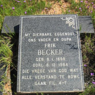 BECKER Frik 1898-1984