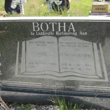 BOTHA Connie 1942-  &amp; Petro VAN DEN BERG 1944-2001