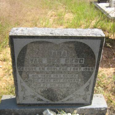 BERG Baba, van der 1965-1965