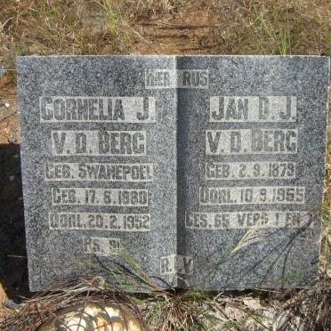 BERG Jan D.J., v.d. 1879-1955 &amp; Cornelia J. SWANEPOEL 1880-1952