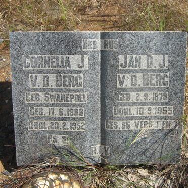 BERG Jan D.J., v.d. 1879-1955 &amp; Cornelia J. SWANEPOEL 1880-1952