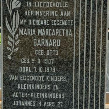 BARNARD Maria Margaretha nee OTTO 1907-1979