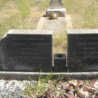 BOTHMA Hermanus J.W. 1873-1949 &amp; Maria M. ALBERTS 1871-1955