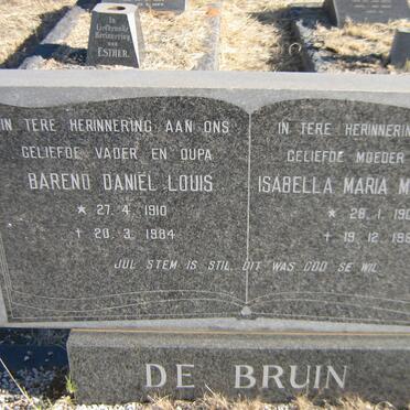 BRUIN Barend Daniel Louis, de 1910-1984 &amp; Isabella Maria Magdalena 1904-1987