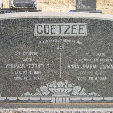 COETZEE Hermias Cornelis 1894-1979 &amp; Anna Maria Johanna 1891-1969