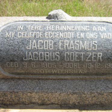 COETZER Jacob Erasmus Jacobus 1905-1958 &amp; Martha Susanna 1904-1963