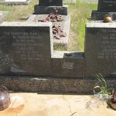 CONRADIE Hendrik Francois 1875-1957 &amp; Cornelia M.S. COUSSARD 1882-1970