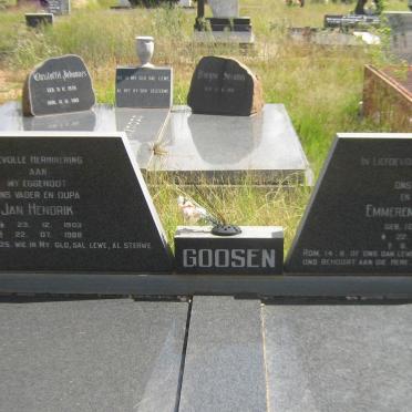 GOOSEN Jan Hendrik 1903-1988 &amp; Emmerentia Maria CONRADIE 1912-1994