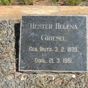 GRIESEL Hester Helena nee BRITZ 1873-1961