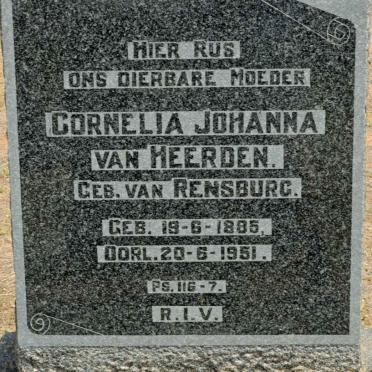 HEERDEN Cornelia Johanna, van nee VAN RENSBURG 1885-1951