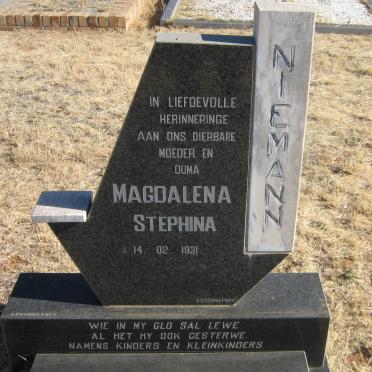 NIEMANN Magdalena Stephina 1931-