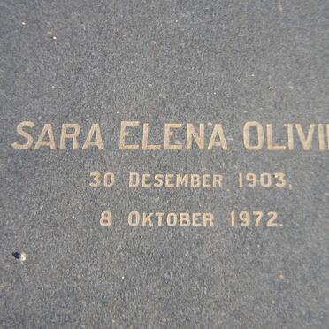 OLIVIER Sara Elena 1903-1972