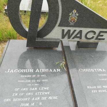 OLWAGE Jacobus Adriaan 1913-1999 &amp; Christina Johanna 1920-2011