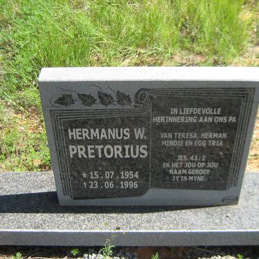 PRETORIUS Hermanus W. 1954-1996