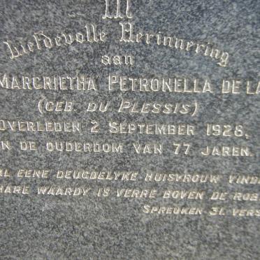 REY Anna Margrietha Petronella, de la nee DU PLESSIS -1928