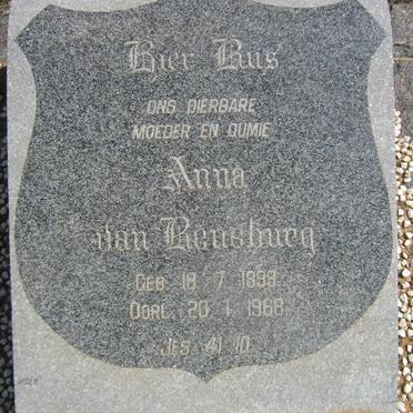 RENSBURG Anna, van 1899-1968